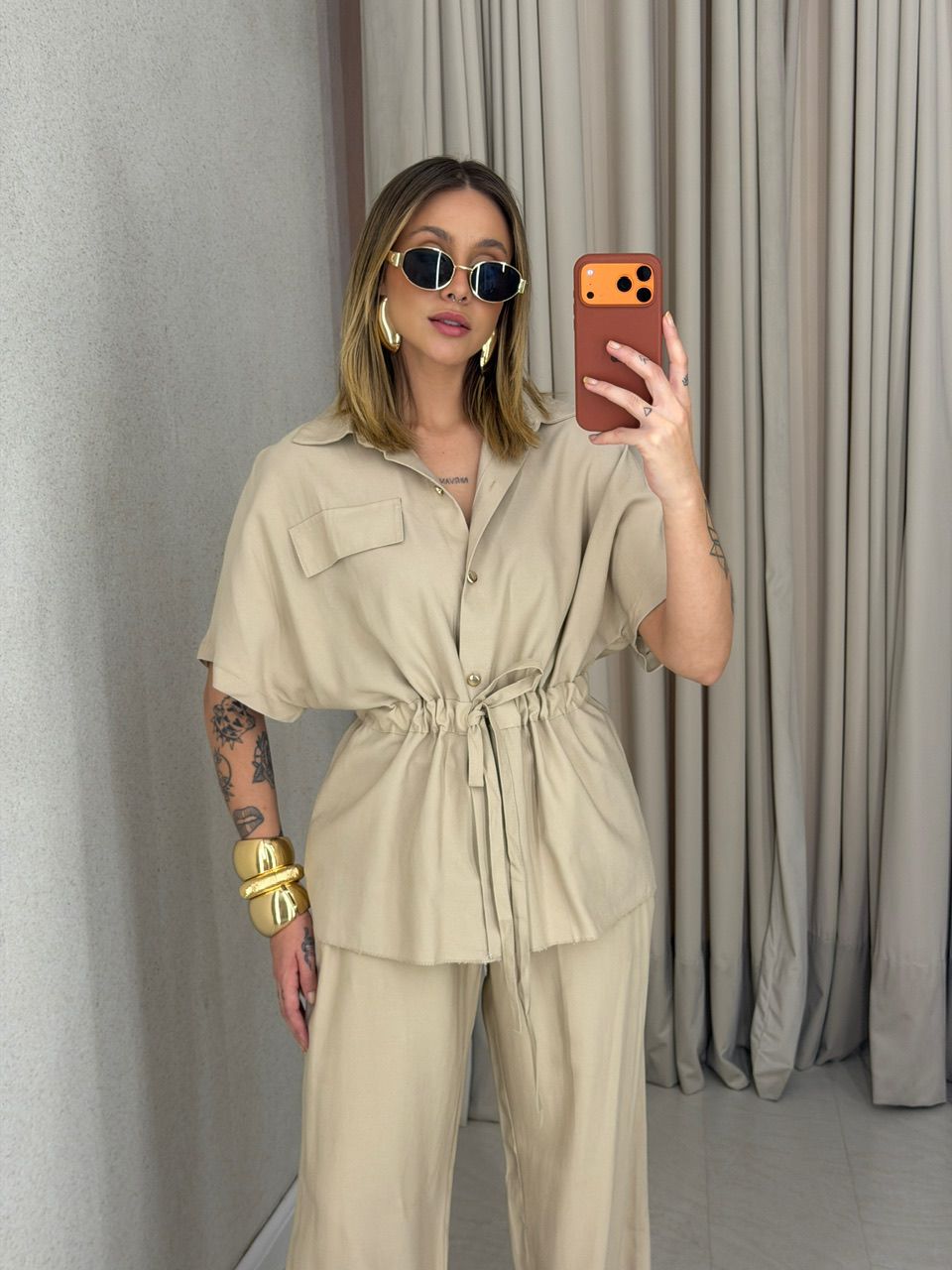 CONJUNTO ALEXIA COLETE CARGO AREIA