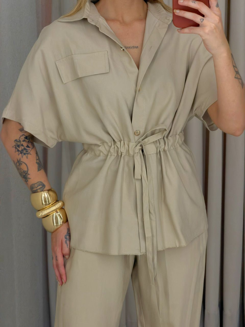 CONJUNTO ALEXIA COLETE CARGO AREIA