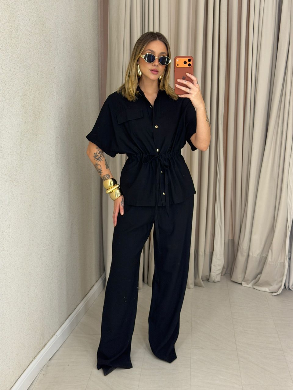 CONJUNTO ALEXIA COLETE CARGO PRETO