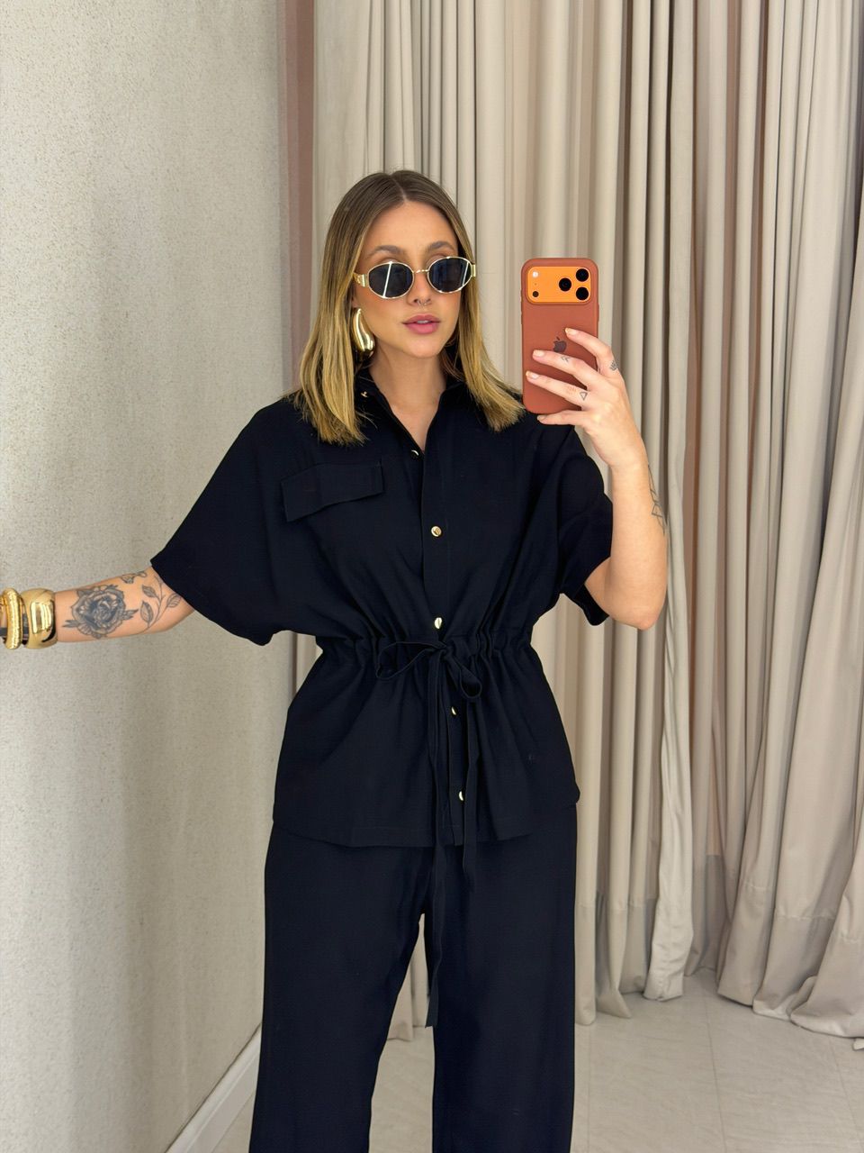 CONJUNTO ALEXIA COLETE CARGO PRETO