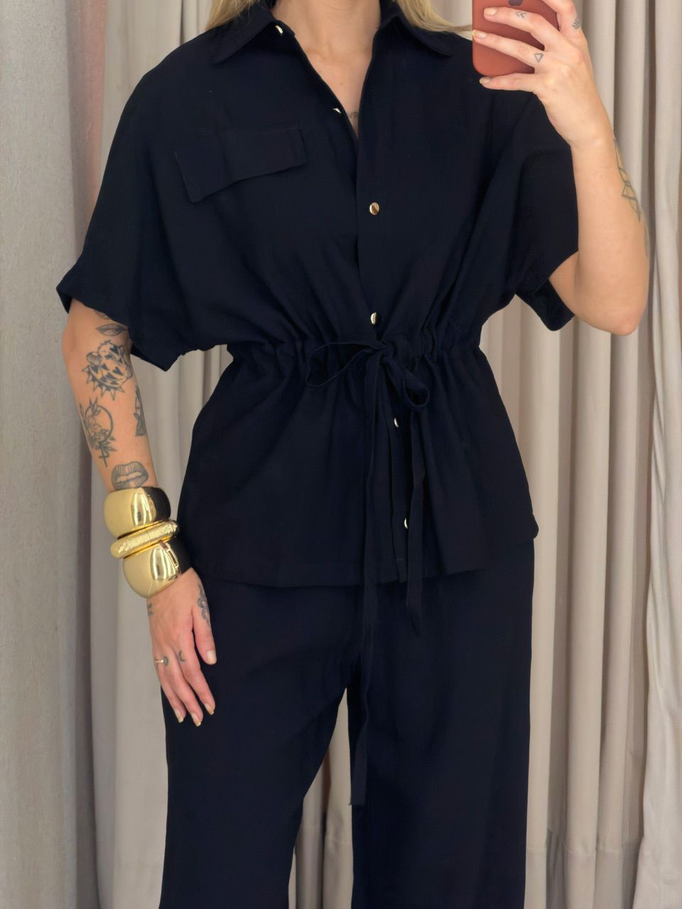 CONJUNTO ALEXIA COLETE CARGO PRETO