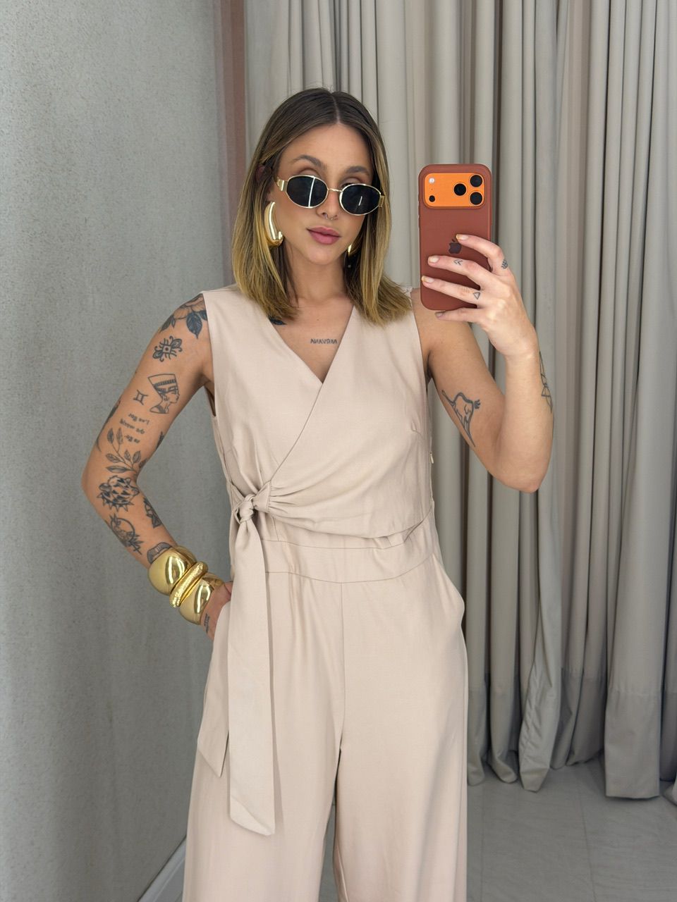 MACACÃO MICAELA AMARRAÇÃO AREIA