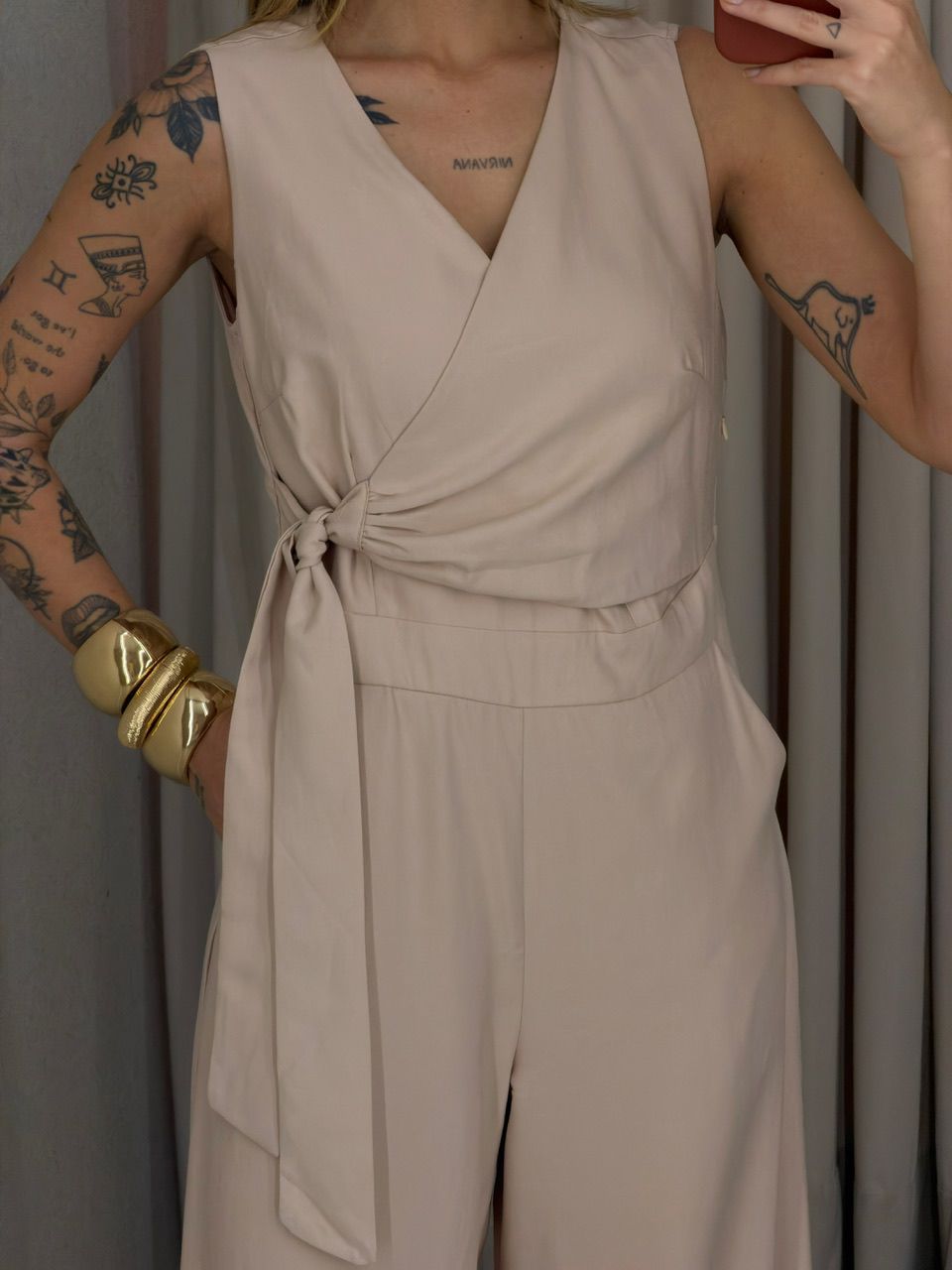 MACACÃO MICAELA AMARRAÇÃO AREIA