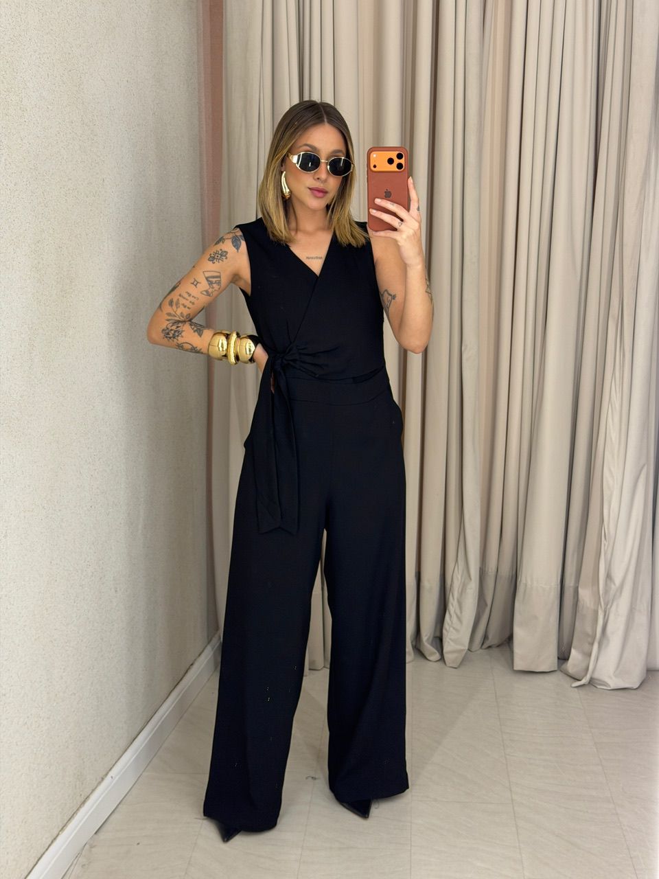 MACACÃO MICAELA AMARRAÇÃO PRETO