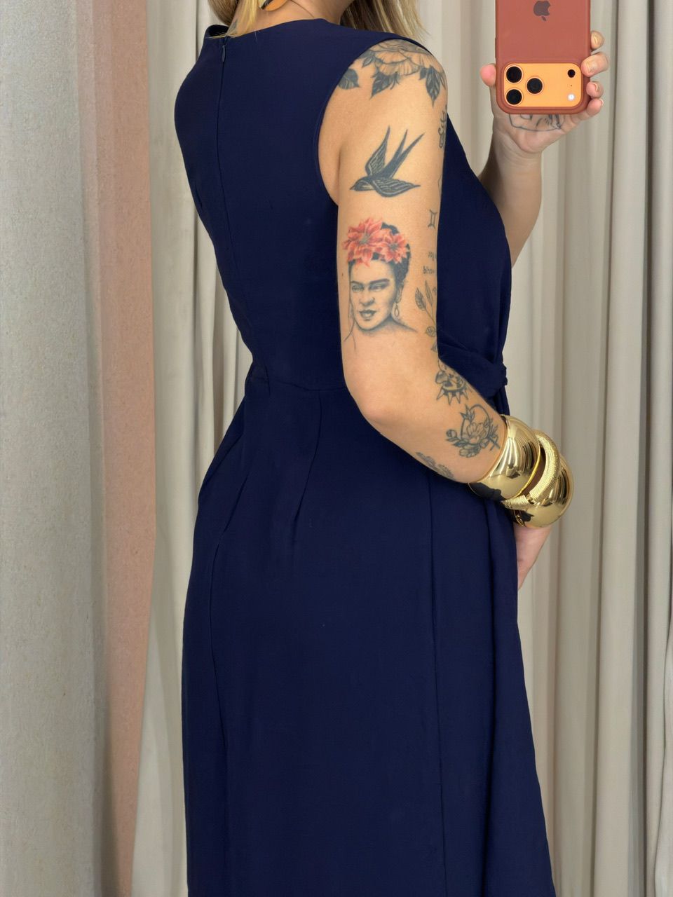 VESTIDO FRANCISCA AMARRAÇÃO MARINHO