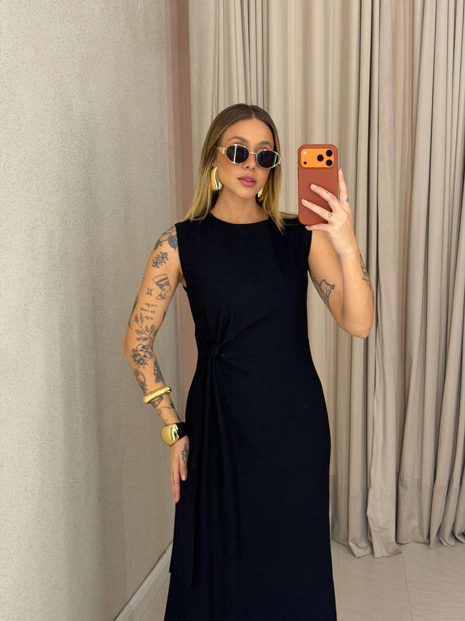VESTIDO FRANCISCA AMARRAÇÃO PRETO
