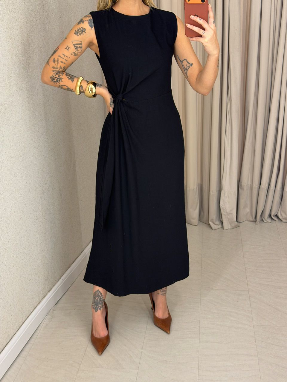 VESTIDO FRANCISCA AMARRAÇÃO PRETO