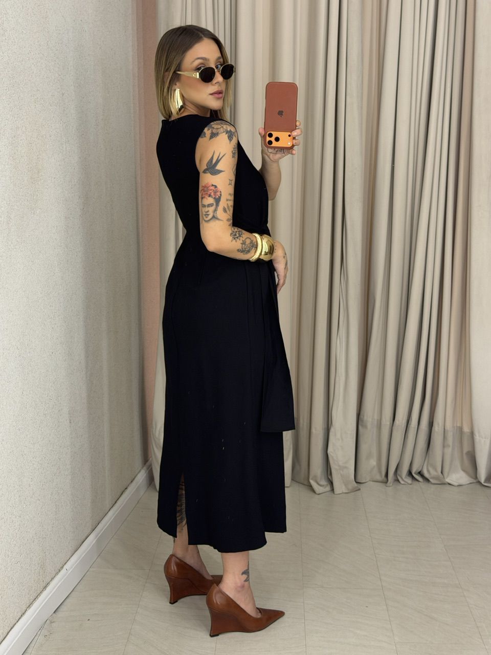 VESTIDO FRANCISCA AMARRAÇÃO PRETO
