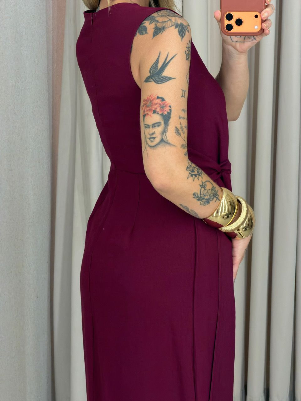 VESTIDO FRANCISCA AMARRAÇÃO VINHO