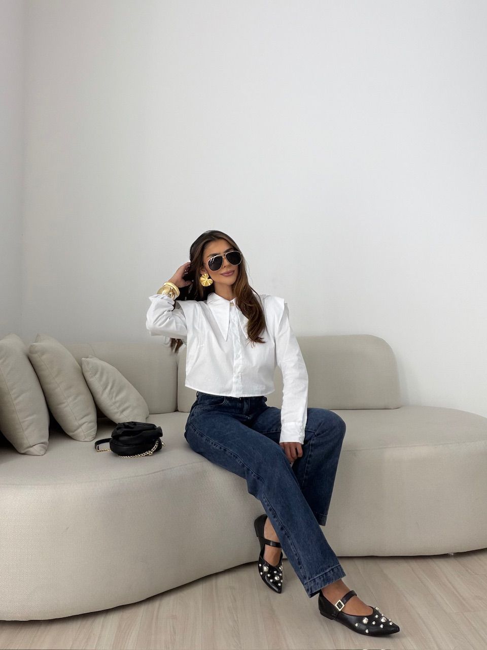CALÇA ROSANGELA RETA JEANS ESCURO