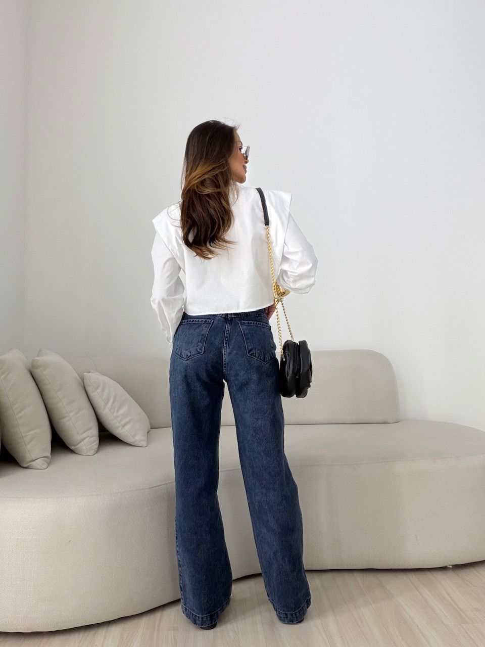 CALÇA ROSANGELA RETA JEANS ESCURO
