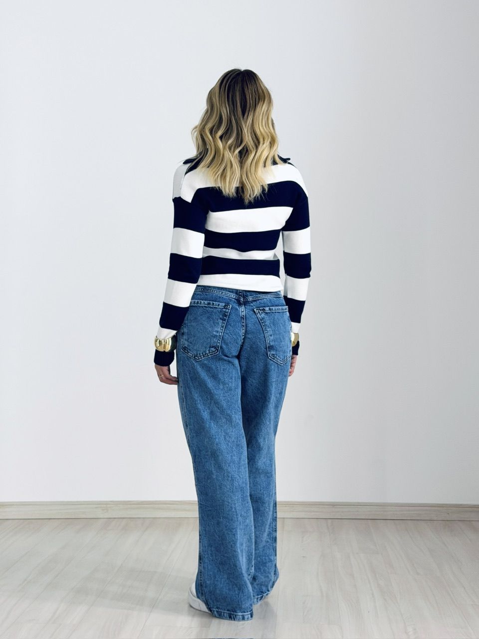 TRICOT MAFER LISTRAS OFF/MARINHO