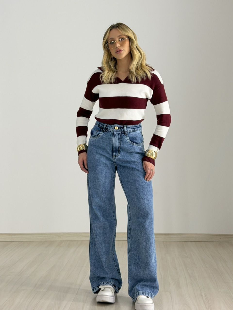TRICOT MAFER LISTRAS OFF/VINHO