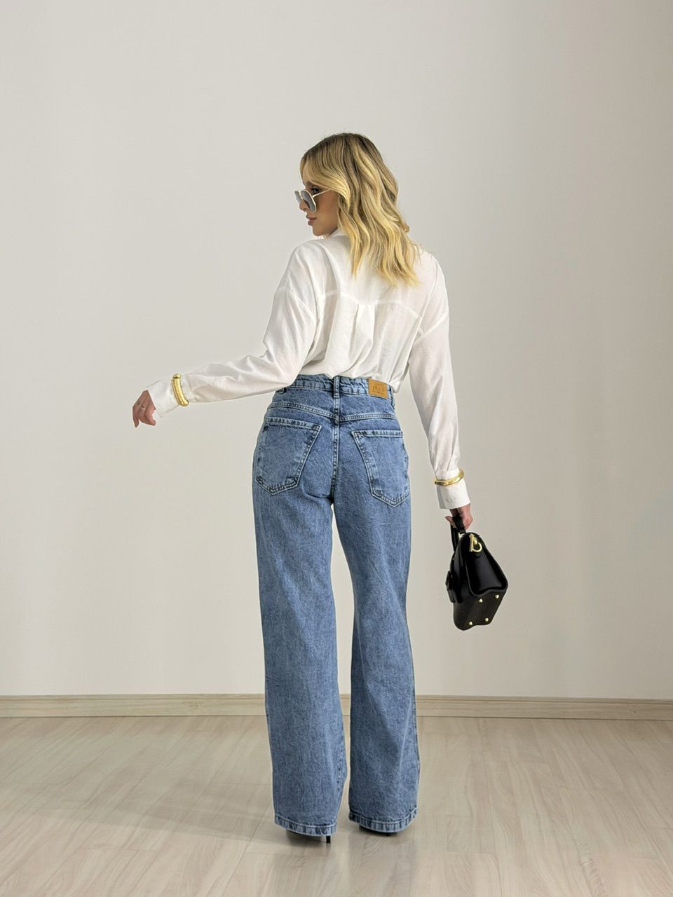 CALÇA CINTIA WIDE LEG JEANS