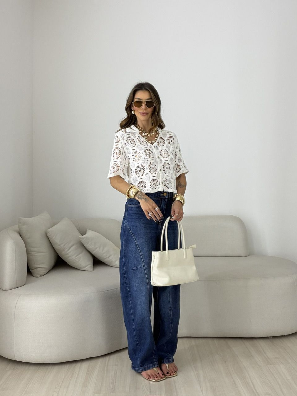 CAMISA FLORA CROCHÊ OFF
