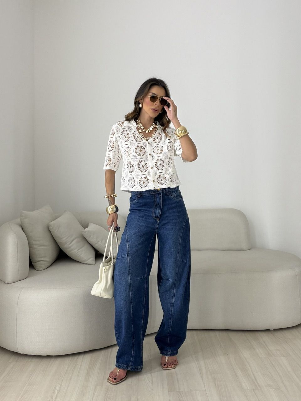 CAMISA FLORA CROCHÊ OFF
