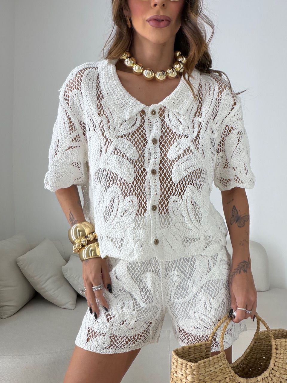 CAMISA MARIA EDUARDA CROCHÊ OFF - 0080030048 - CAROLLA FERRARO