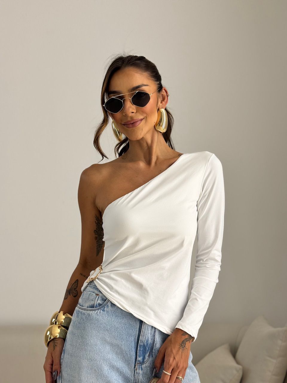 BLUSA ISIS NULA MANGA OFF - 0072400326 - CAROLLA FERRARO