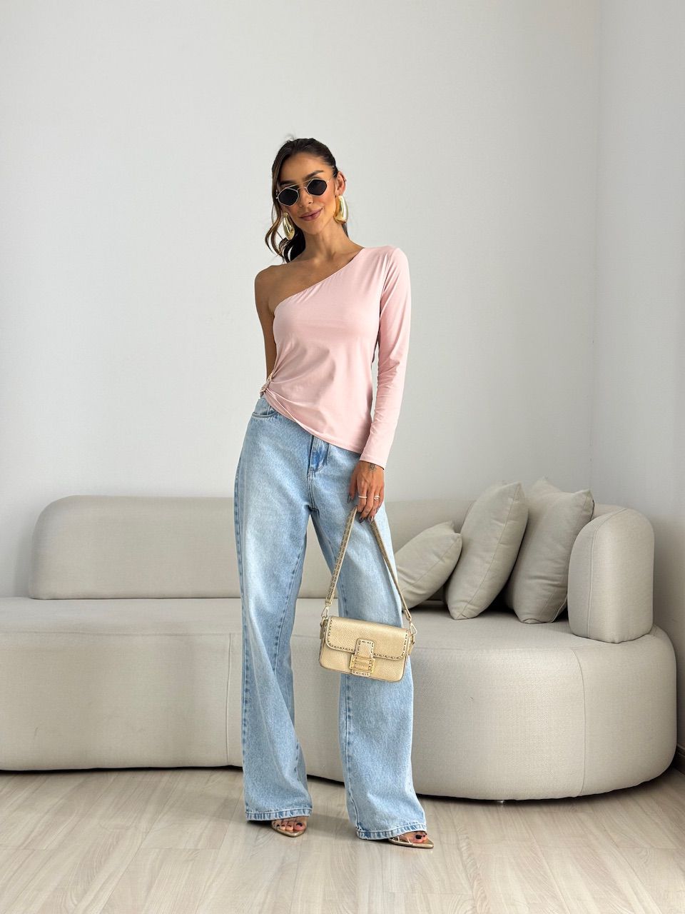 BLUSA ISIS NULA MANGA ROSÊ