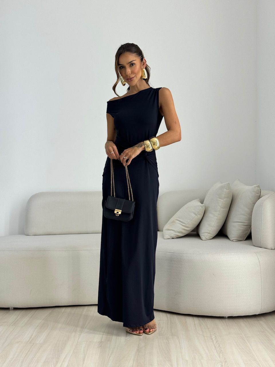 VESTIDO LIZ LONGO PRETO