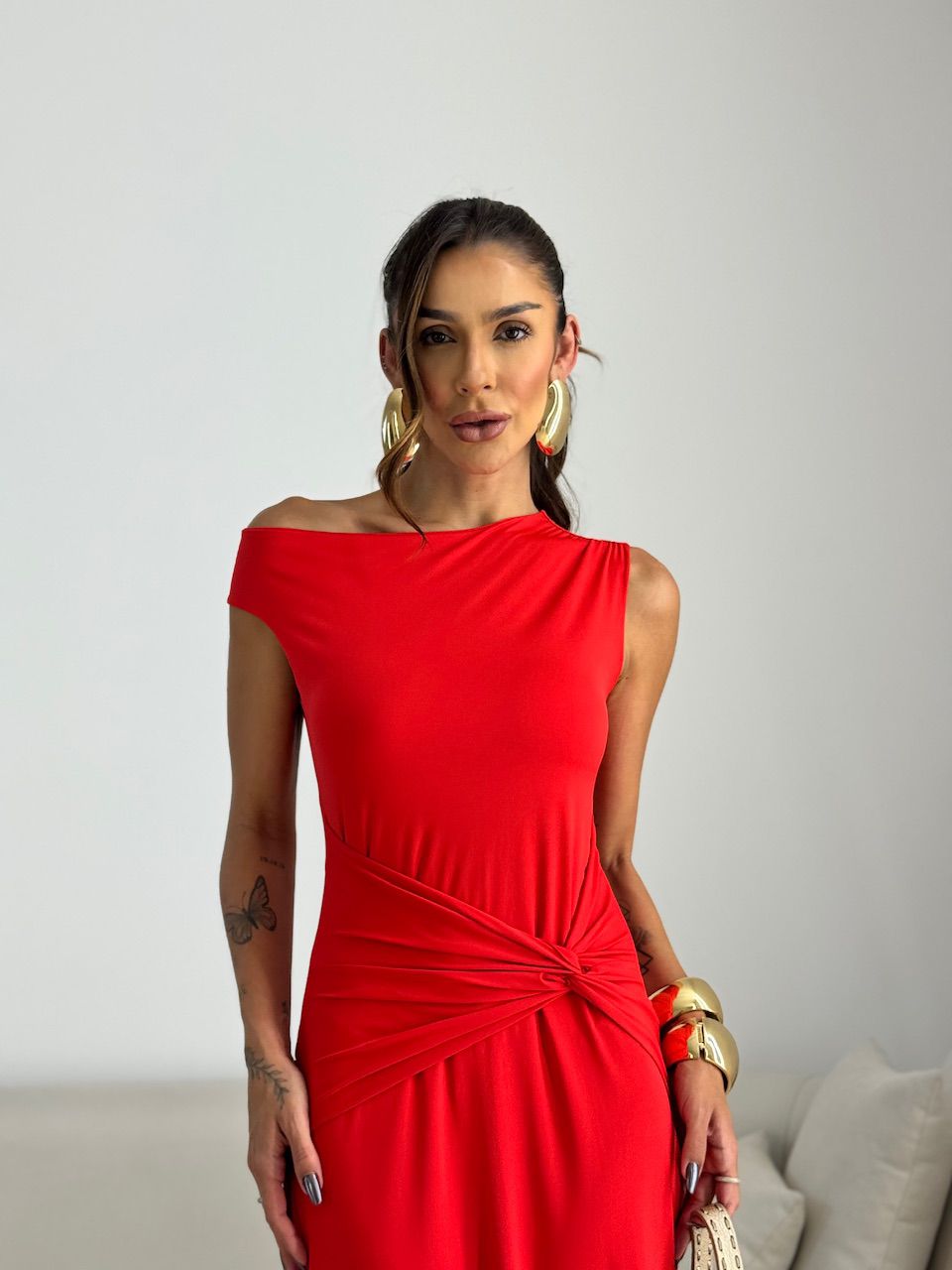VESTIDO LIZ LONGO VERMELHO