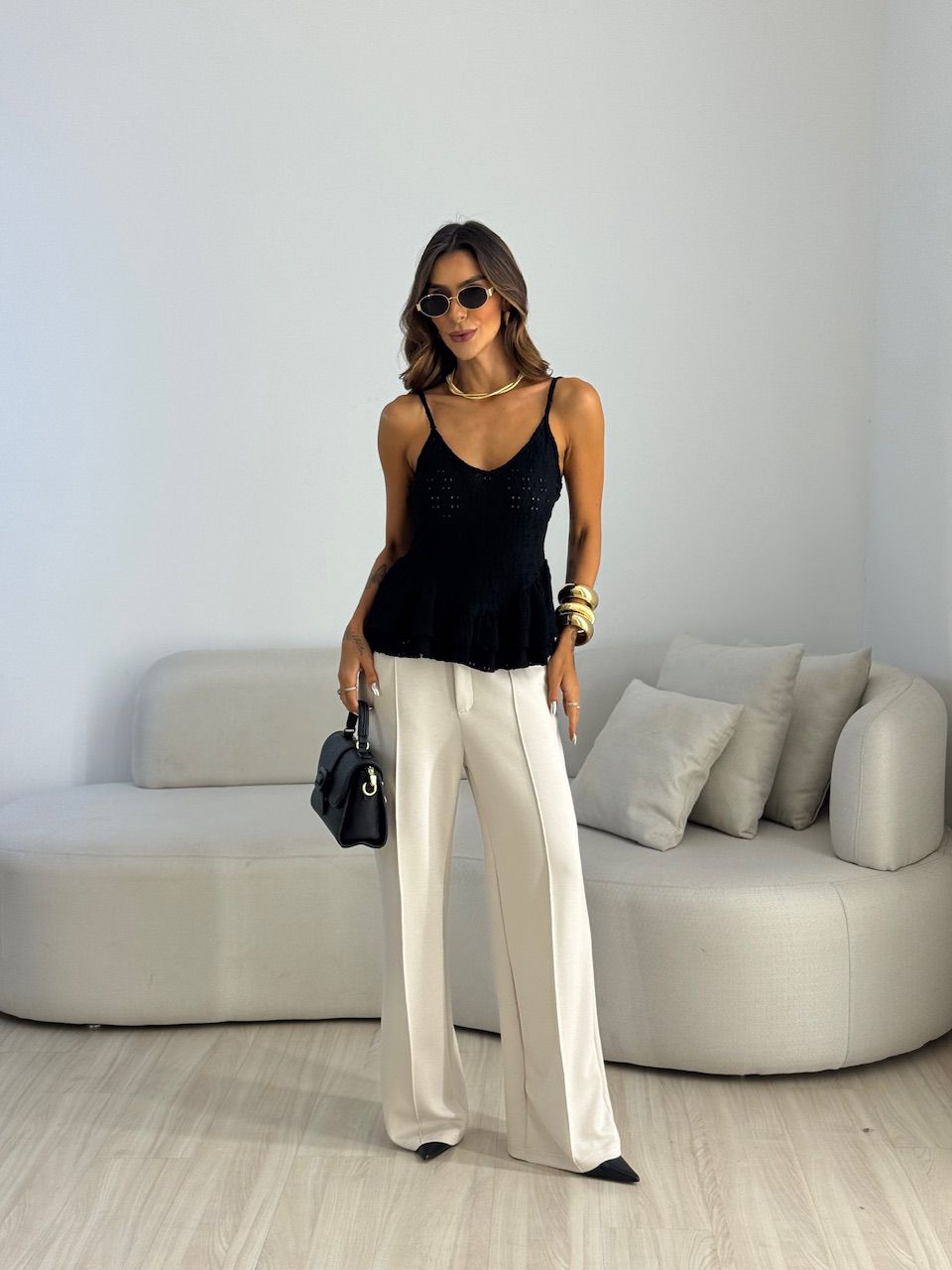 BLUSA CIDA LAISE PRETA