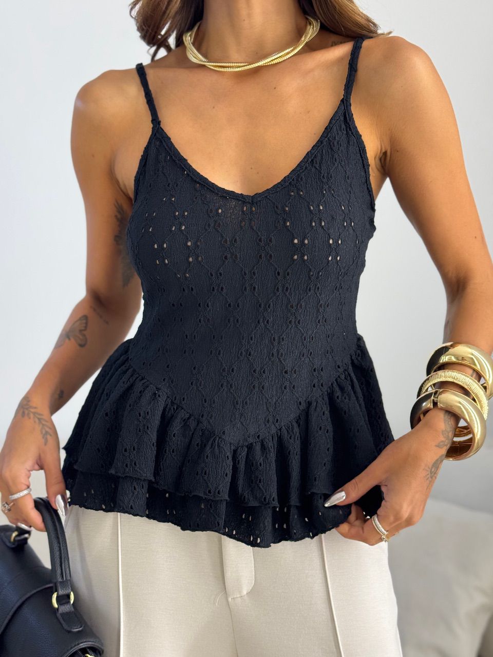 BLUSA CIDA LAISE PRETA