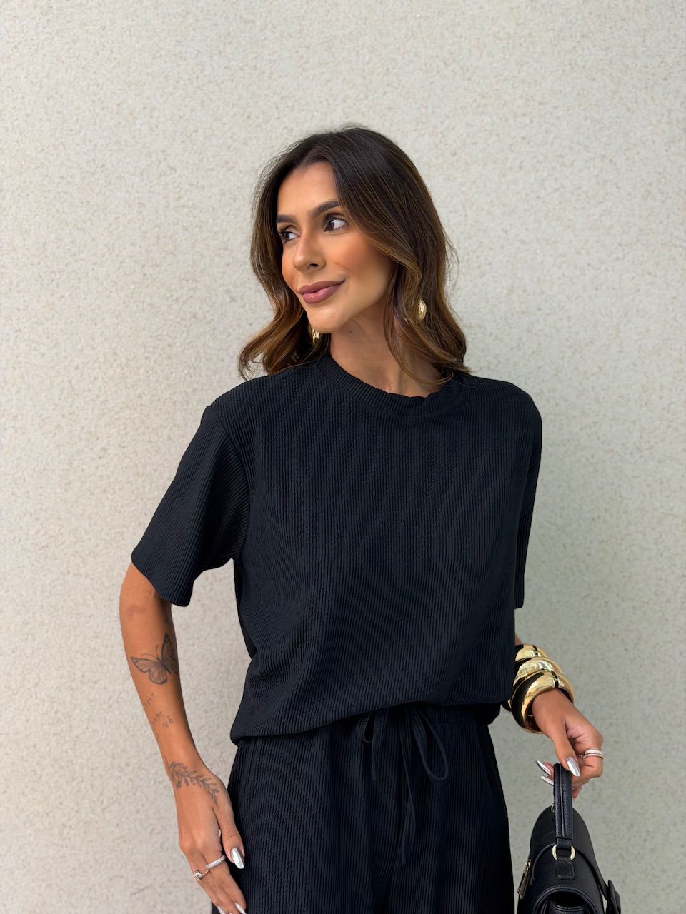 CONJUNTO IRENE BLUSA CALÇA PRETO