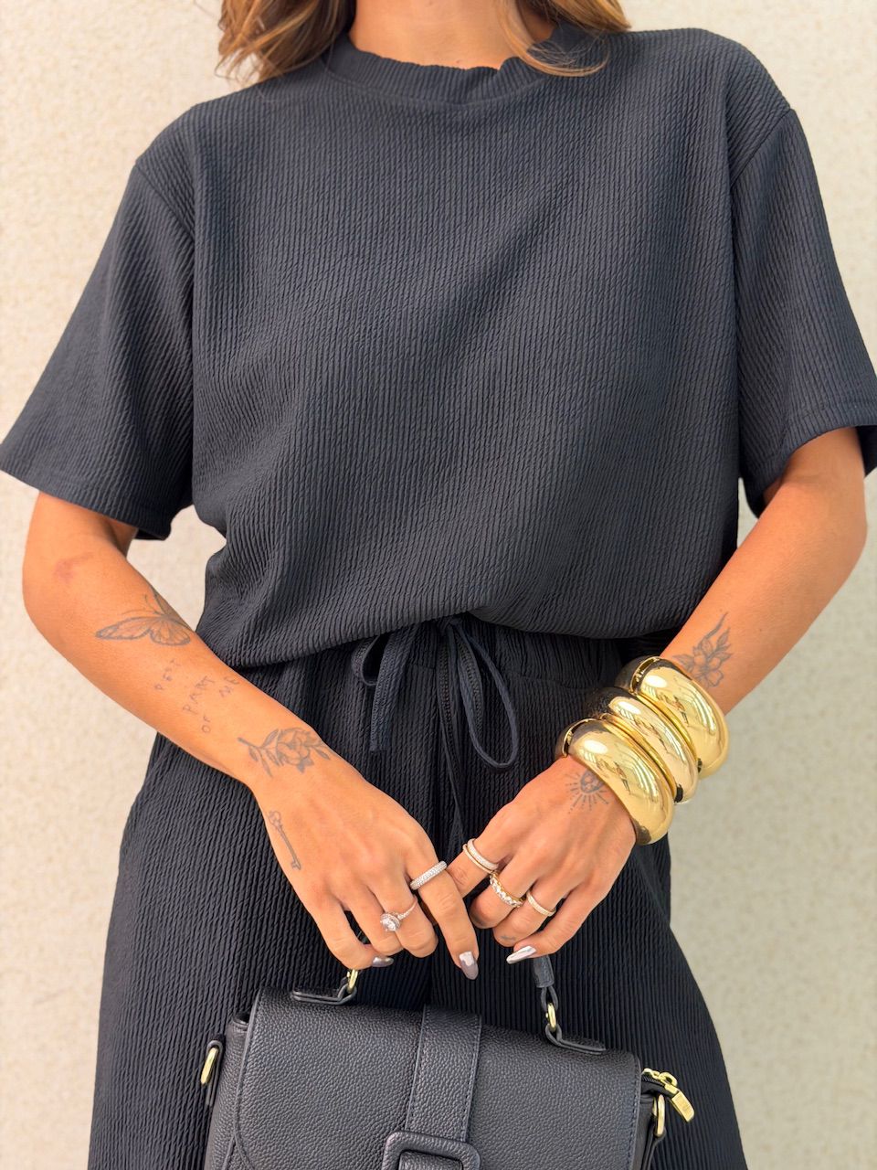 CONJUNTO IRENE BLUSA CALÇA PRETO