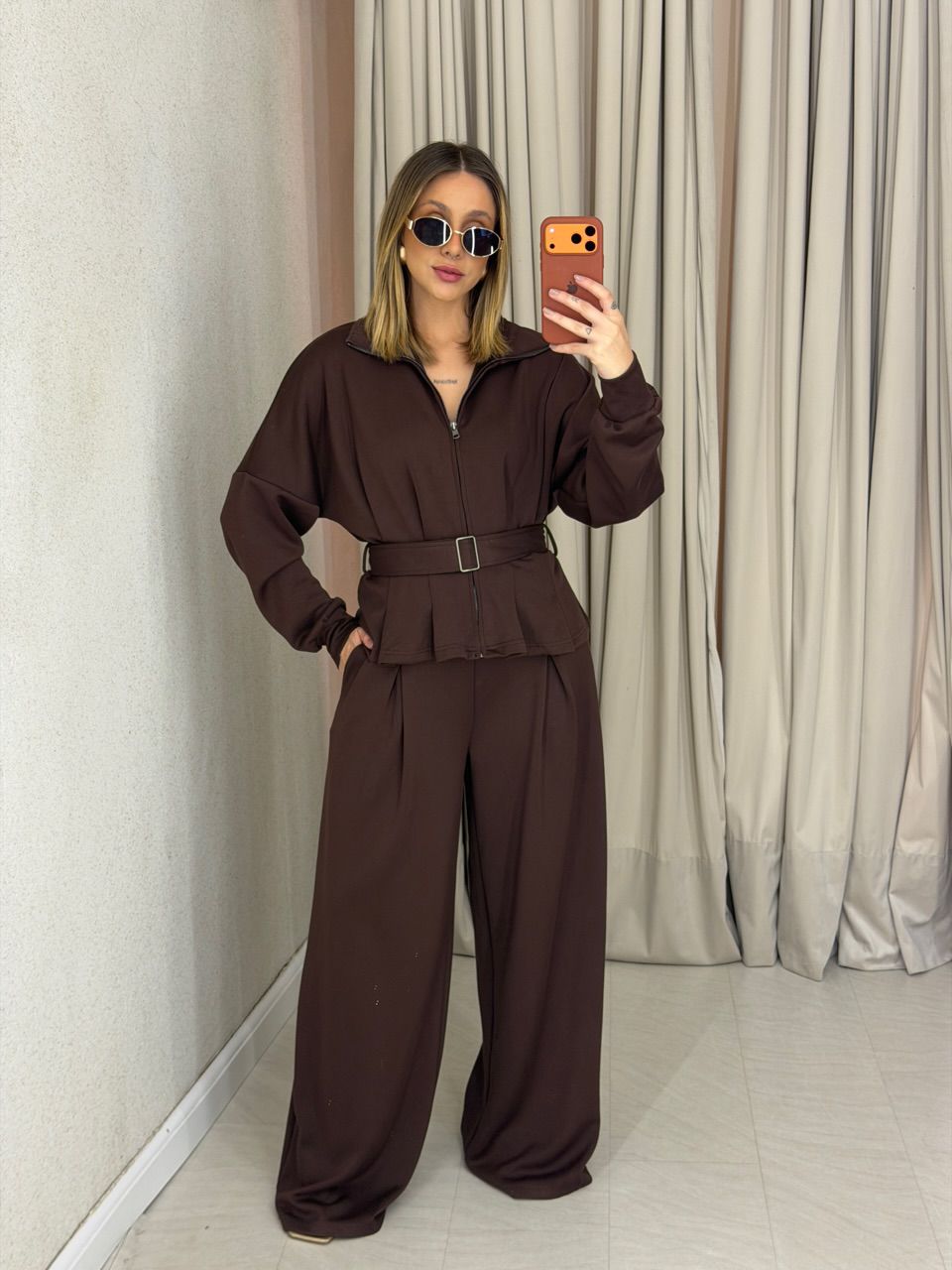 CALÇA IRIS NEOPRENE CAFÉ