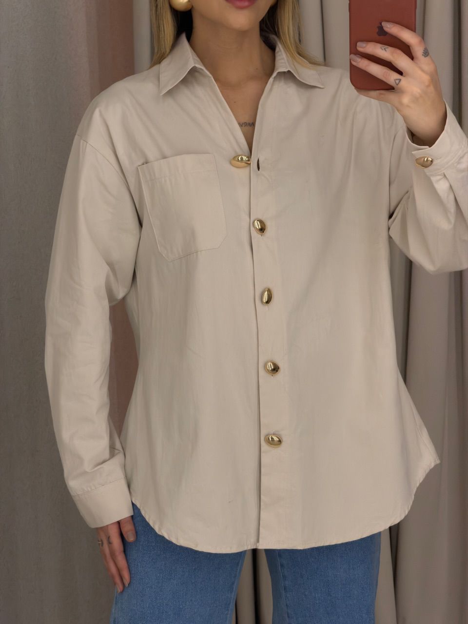 CAMISA NICOLE LISA AREIA