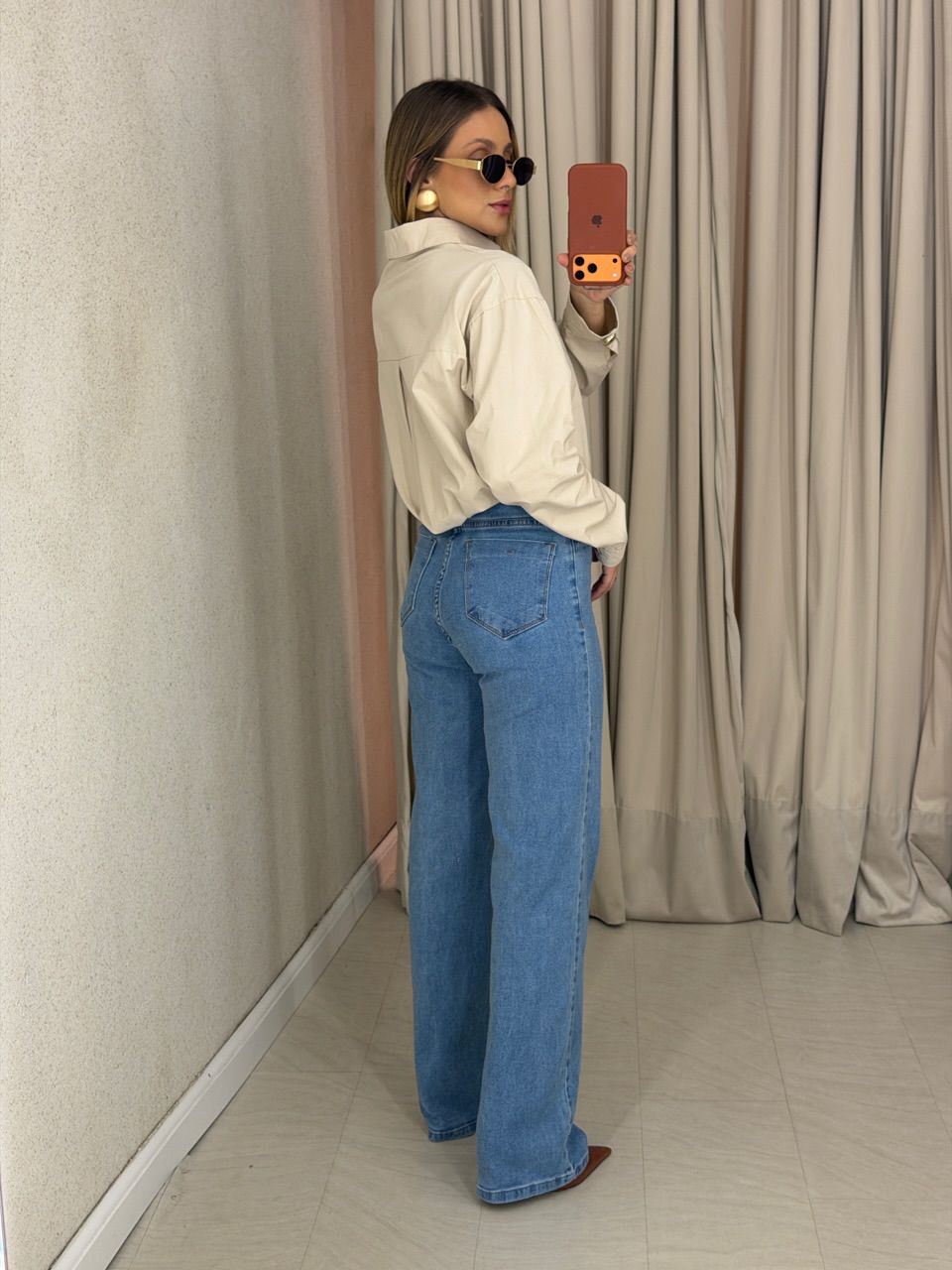 CAMISA NICOLE LISA AREIA