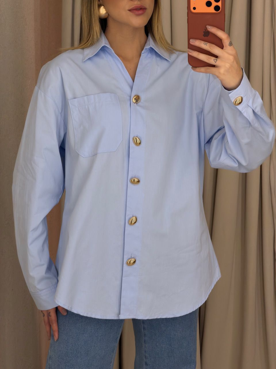 CAMISA NICOLE LISA AZUL