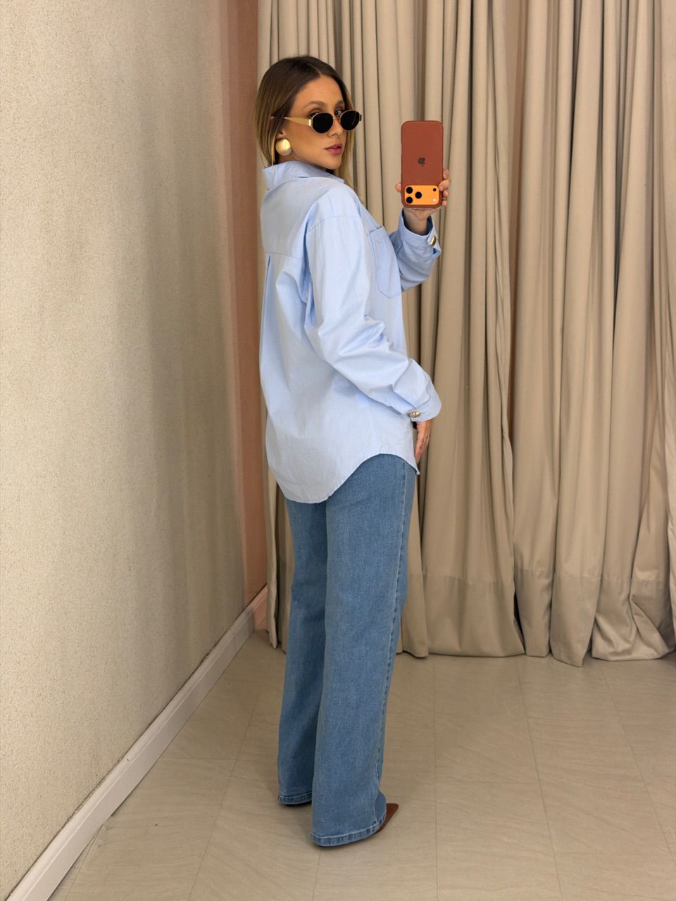 CAMISA NICOLE LISA AZUL