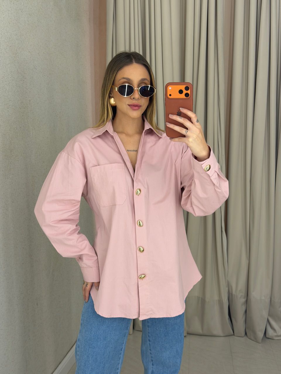 CAMISA NICOLE LISA ROSA