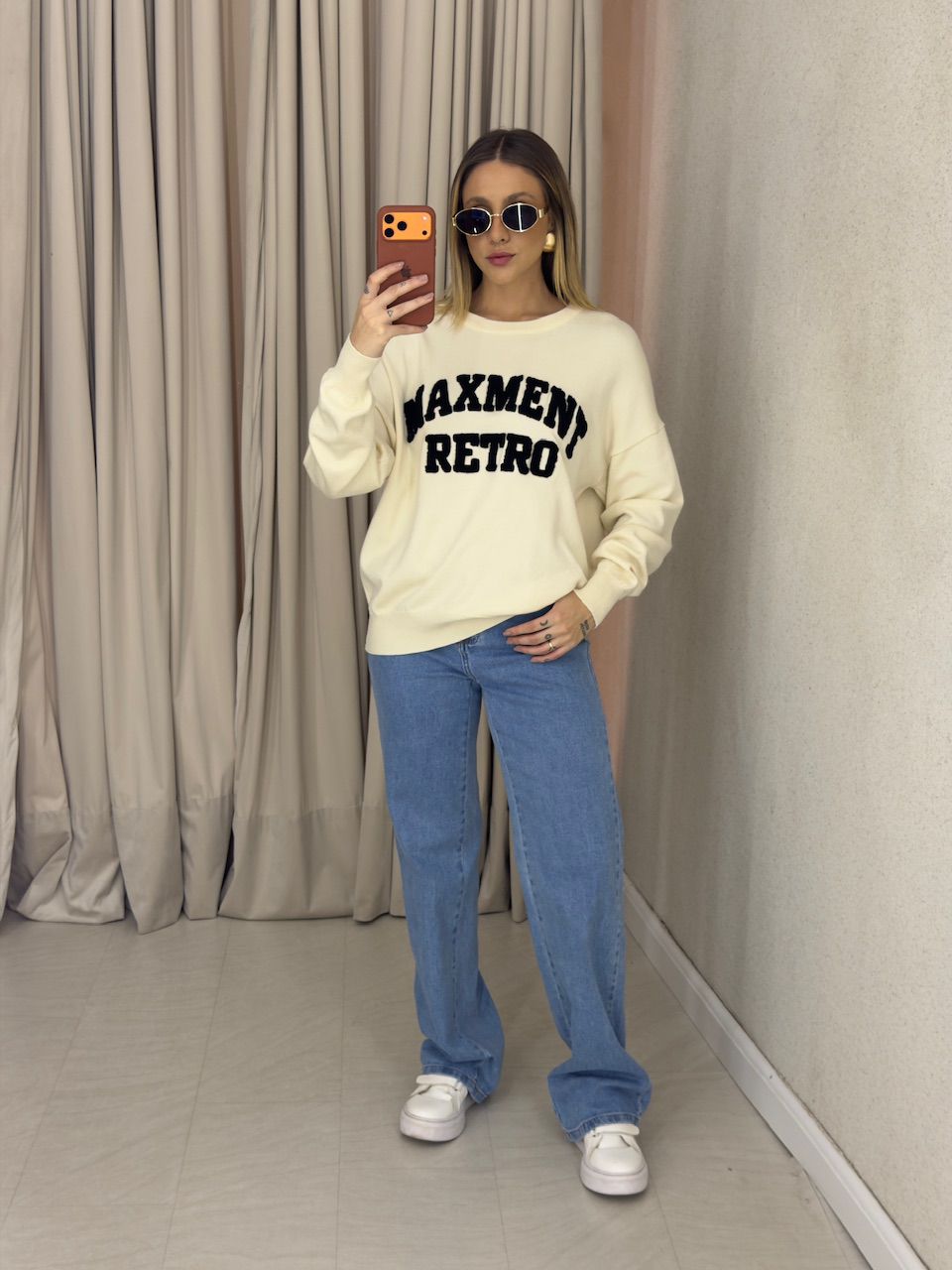 TRICOT VALÉRIA MANGA LONGA CREME