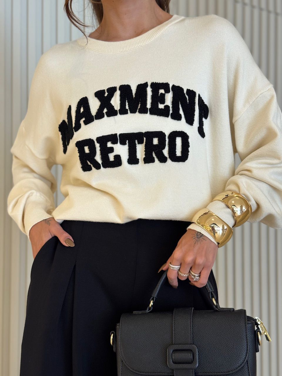 TRICOT VALÉRIA MANGA LONGA CREME