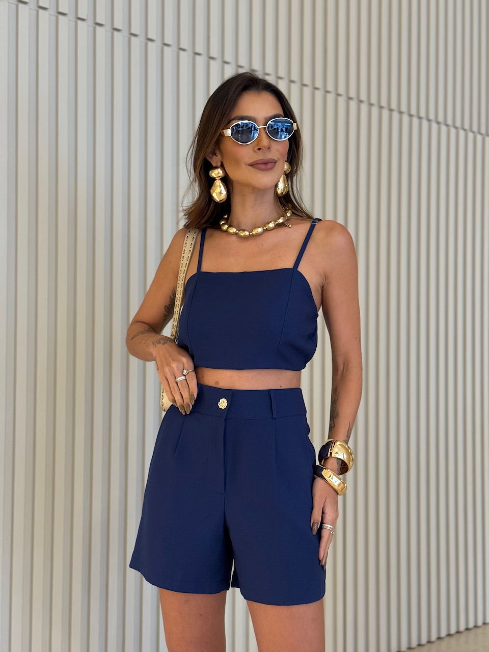 TRIJUNTO LUDMILA BLAZER MARINHO