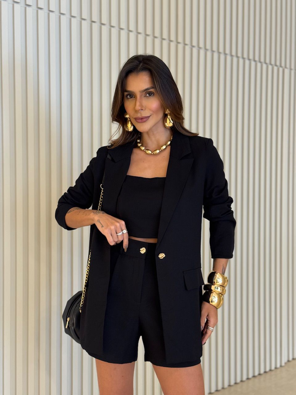 TRIJUNTO LUDMILA BLAZER PRETO