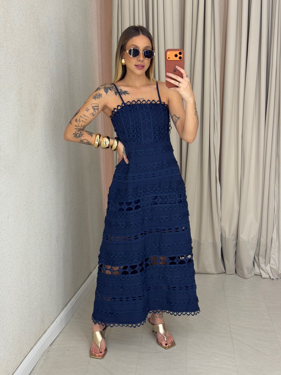 VESTIDO IRENE LAISE MARINHO - 0070290055 - CAROLLA FERRARO