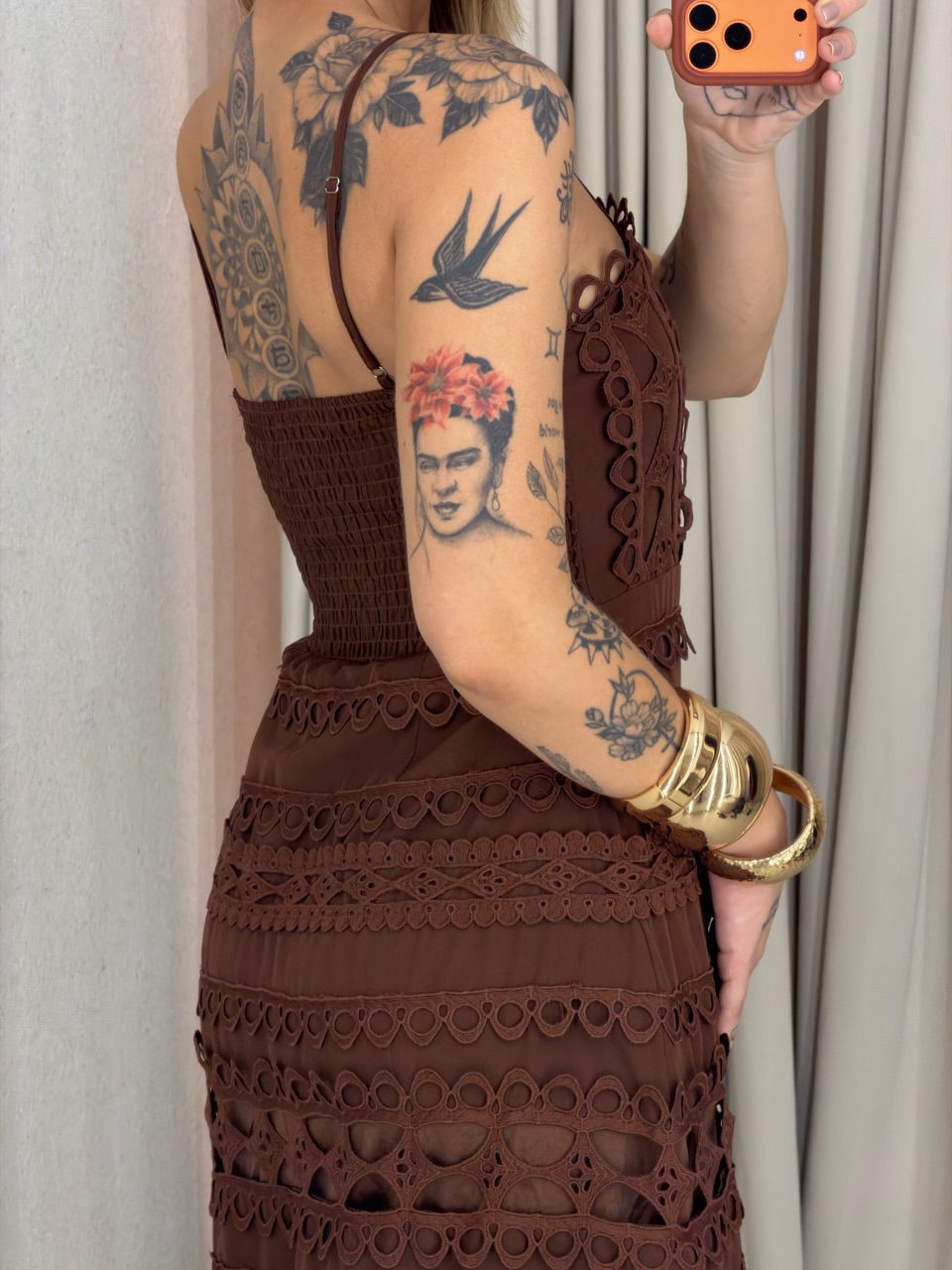 VESTIDO IRENE LAISE MARROM