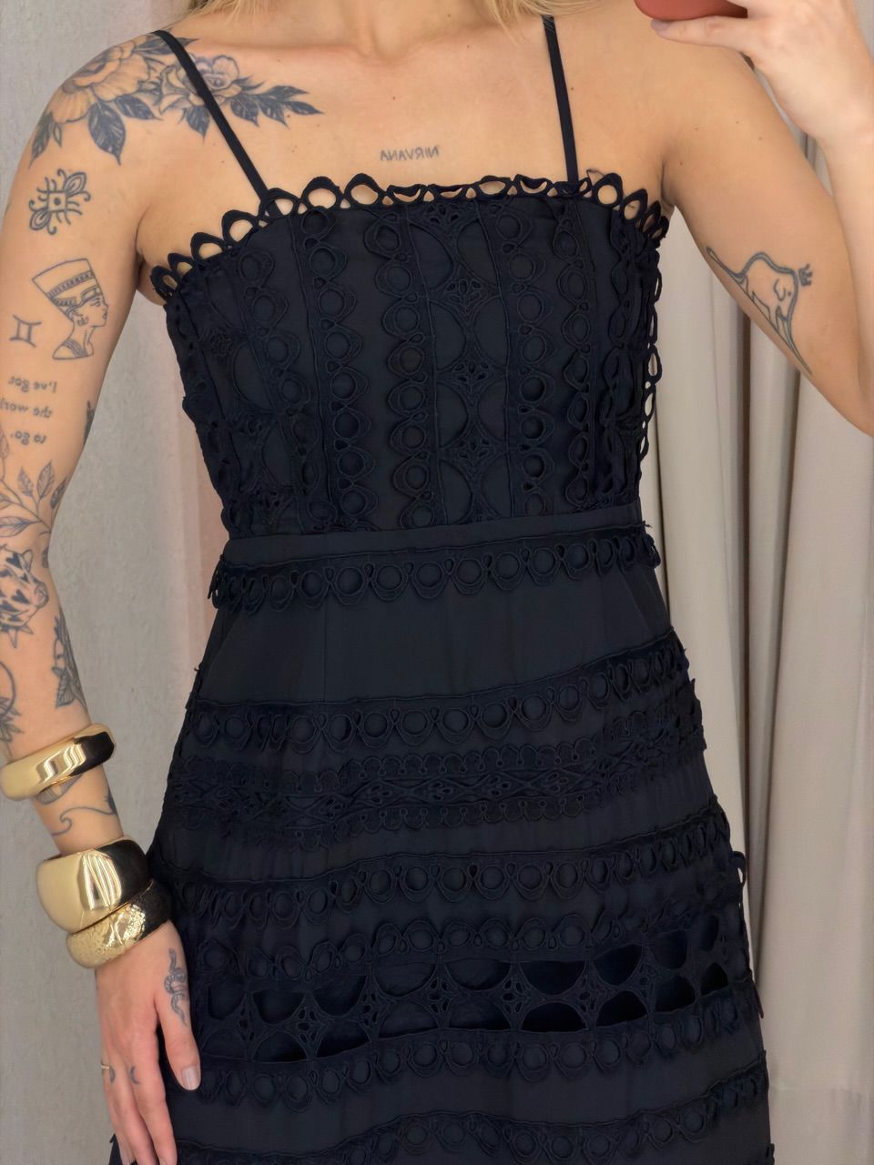 VESTIDO IRENE LAISE PRETO