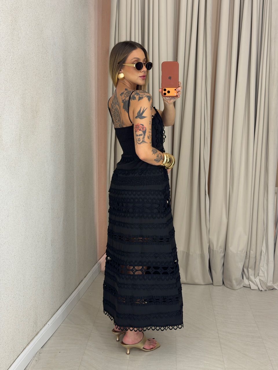 VESTIDO IRENE LAISE PRETO