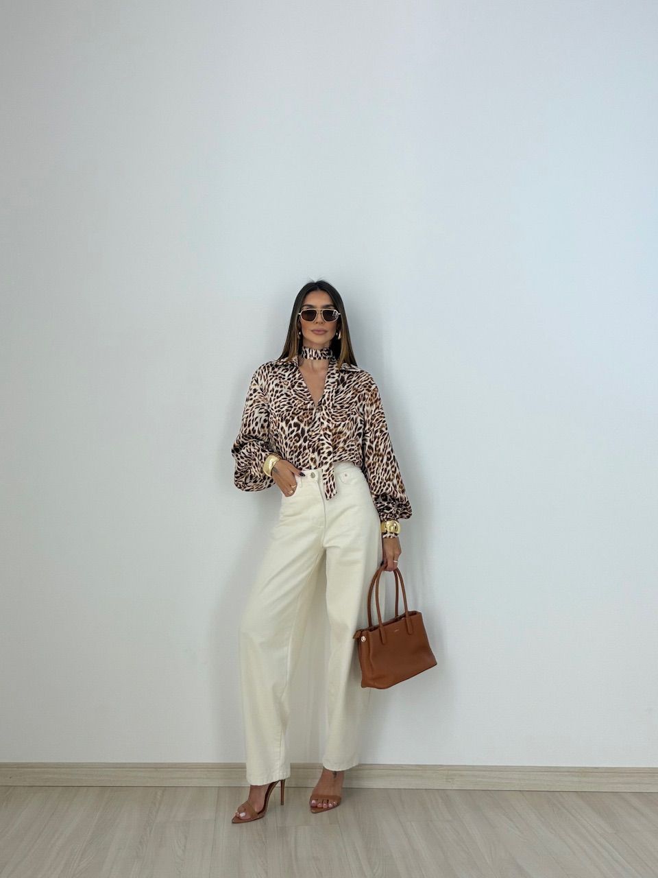 CAMISA JESSICA ONÇA ANIMAL PRINT