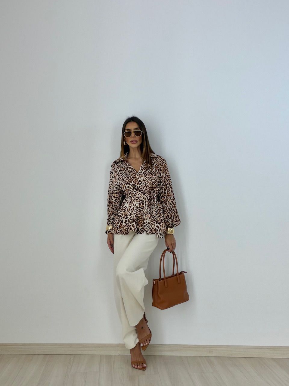 CAMISA JESSICA ONÇA ANIMAL PRINT