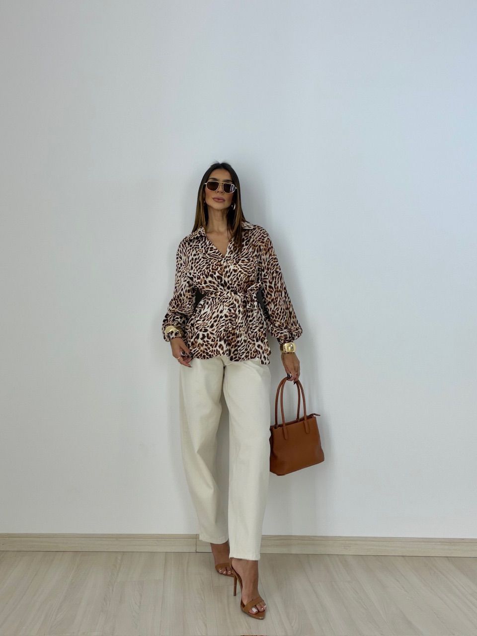 CAMISA JESSICA ONÇA ANIMAL PRINT