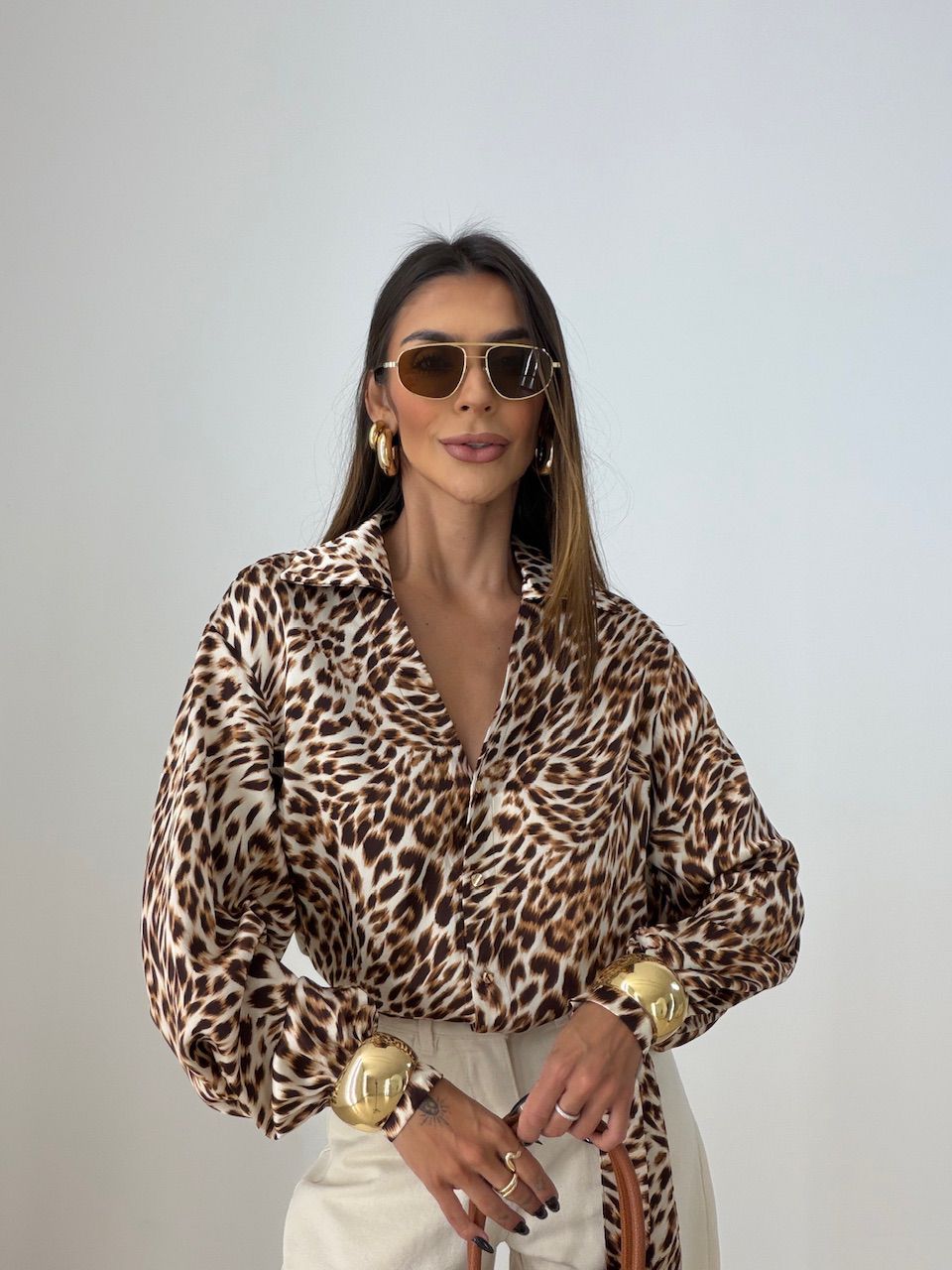 CAMISA JESSICA ONÇA ANIMAL PRINT