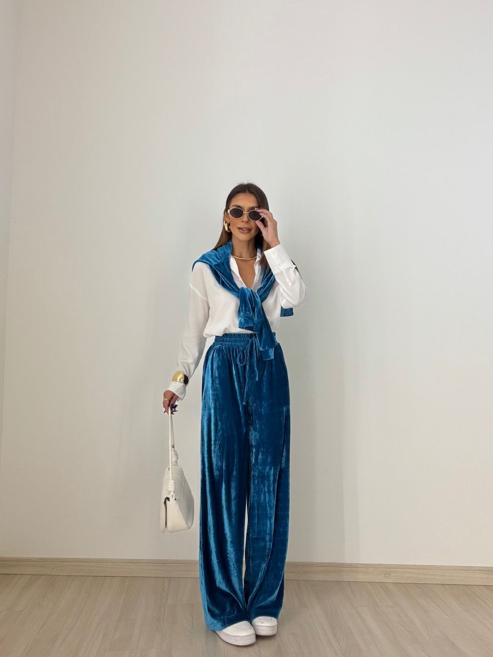 CONJUNTO VALESCA VELUDO AZUL