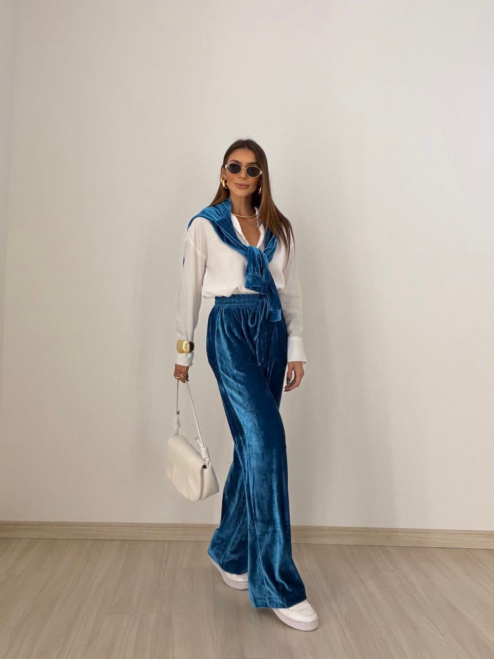 CONJUNTO VALESCA VELUDO AZUL