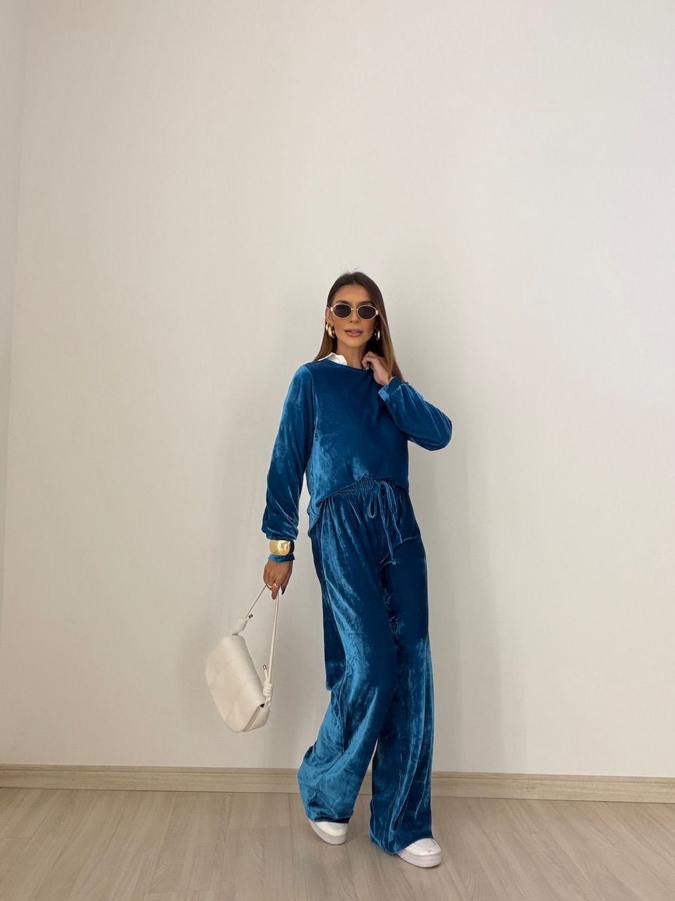 CONJUNTO VALESCA VELUDO AZUL